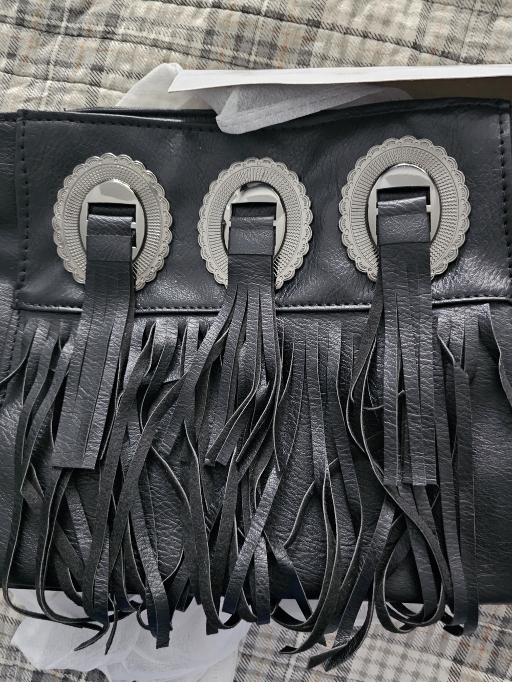 Black Fringe Women’s Shoulder Bag